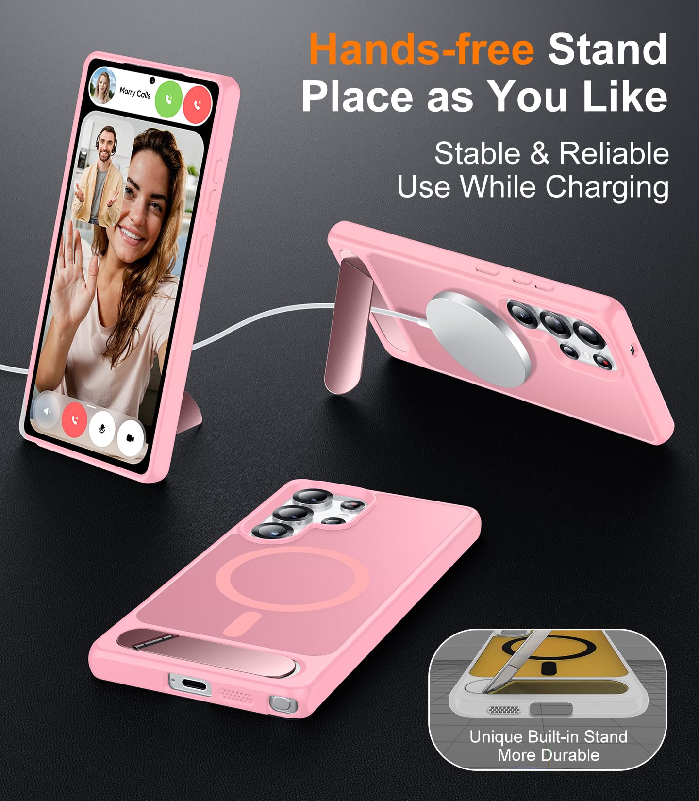 Foto 4 pulgar | Funda Magnética Temdan Para Samsung Galaxy S25 Ultra Pink - Venta Internacional.
