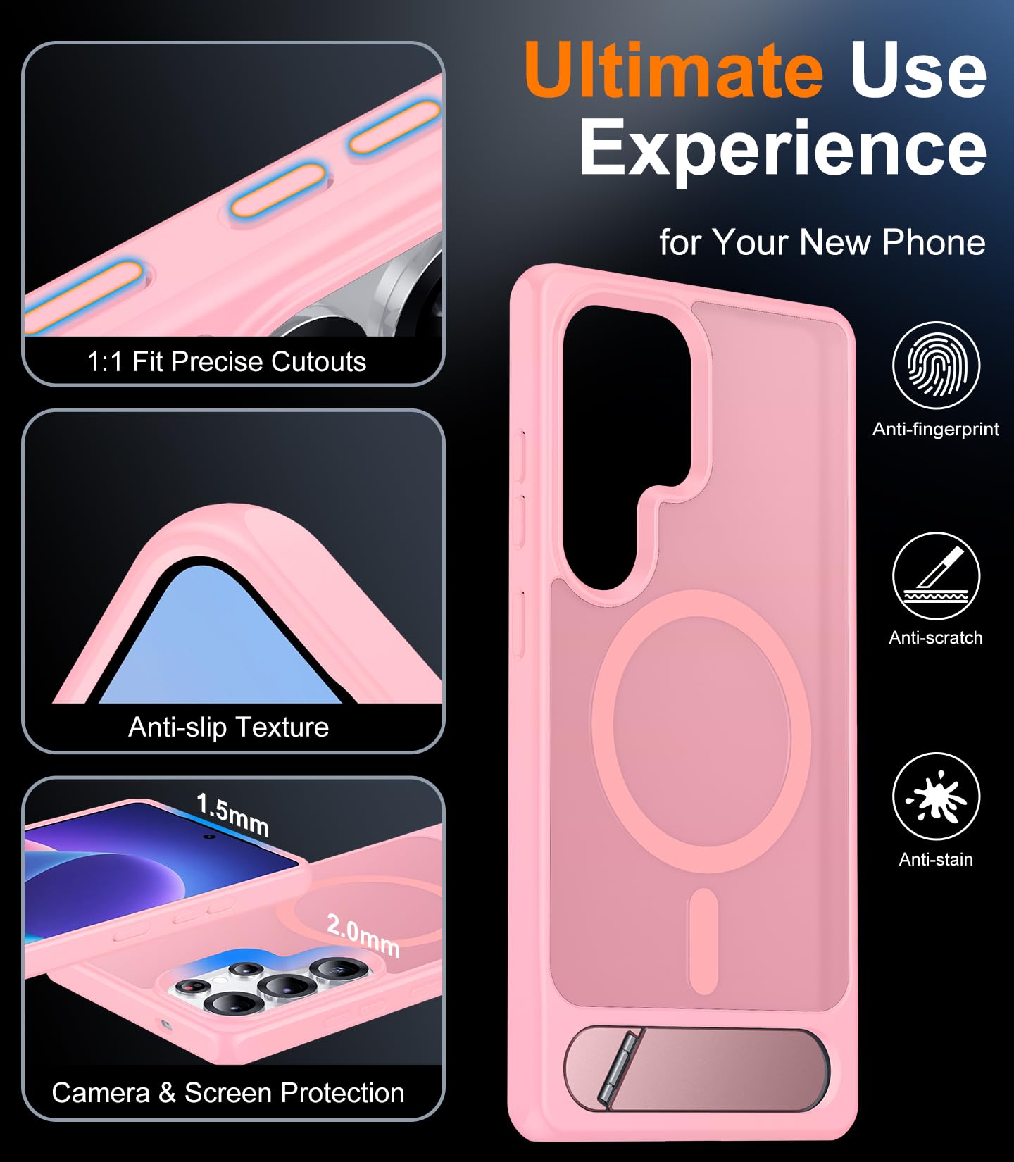 Foto 7 pulgar | Funda Magnética Temdan Para Samsung Galaxy S25 Ultra Pink - Venta Internacional.