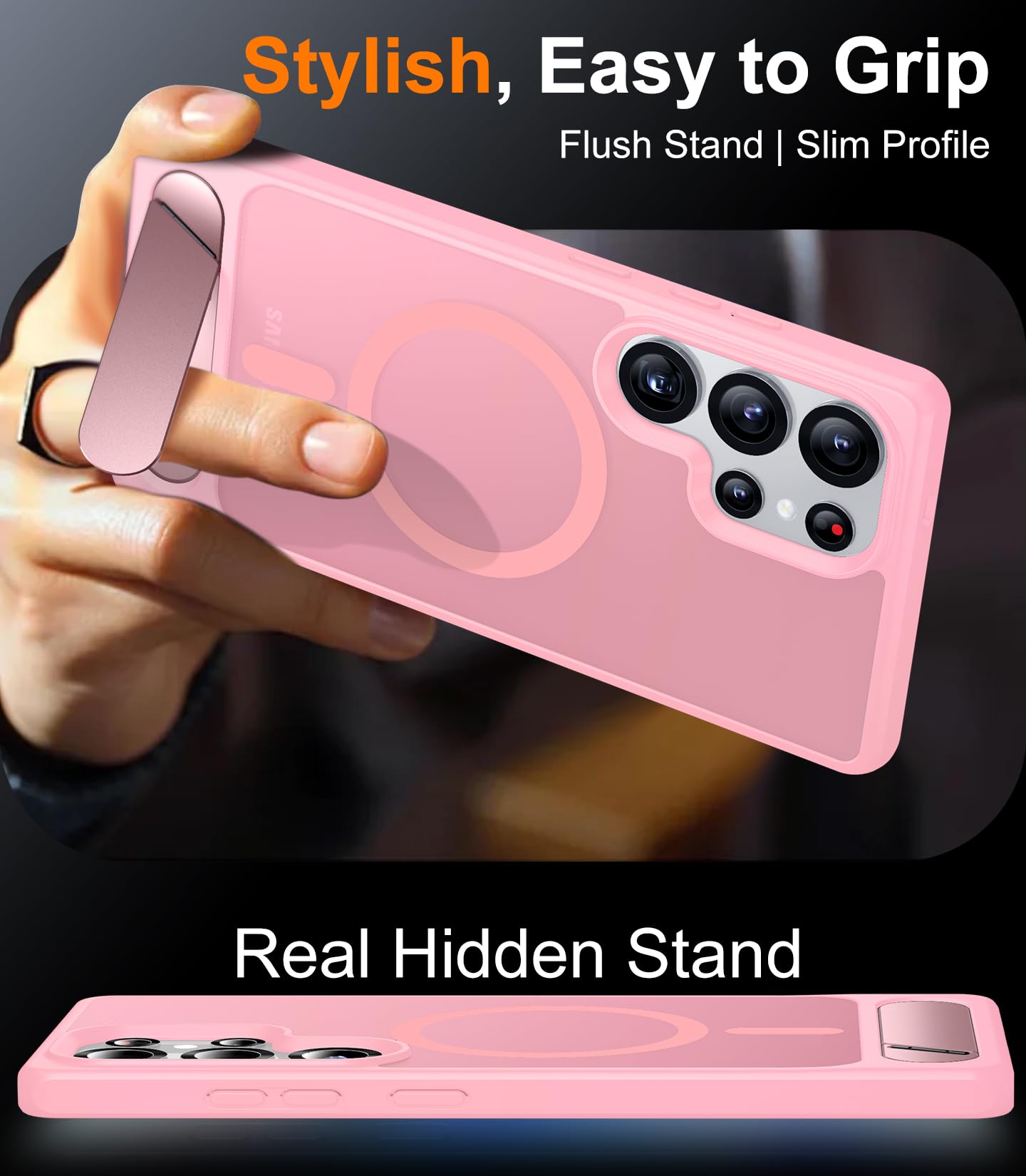 Foto 8 pulgar | Funda Magnética Temdan Para Samsung Galaxy S25 Ultra Pink - Venta Internacional.