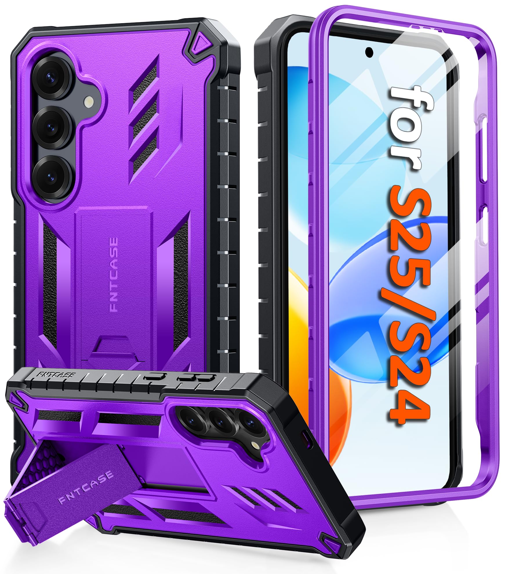 Foto 2 pulgar | Funda De Teléfono Fntcase Para Samsung Galaxy S25/s24 Púrpura - Venta Internacional.