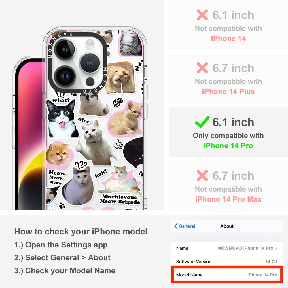 Foto 3 pulgar | Funda De Teléfono Mosnovo Para Iphone 14 Pro Buffertech 2m Drop Clea - Venta Internacional.