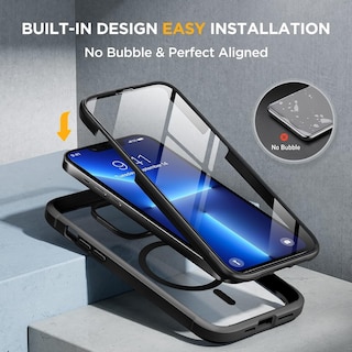 Foto 4 | Funda Para Teléfono Miracase Magnetic Glass Con Pantalla Para Iphone 13 Pro - Venta Internacional.