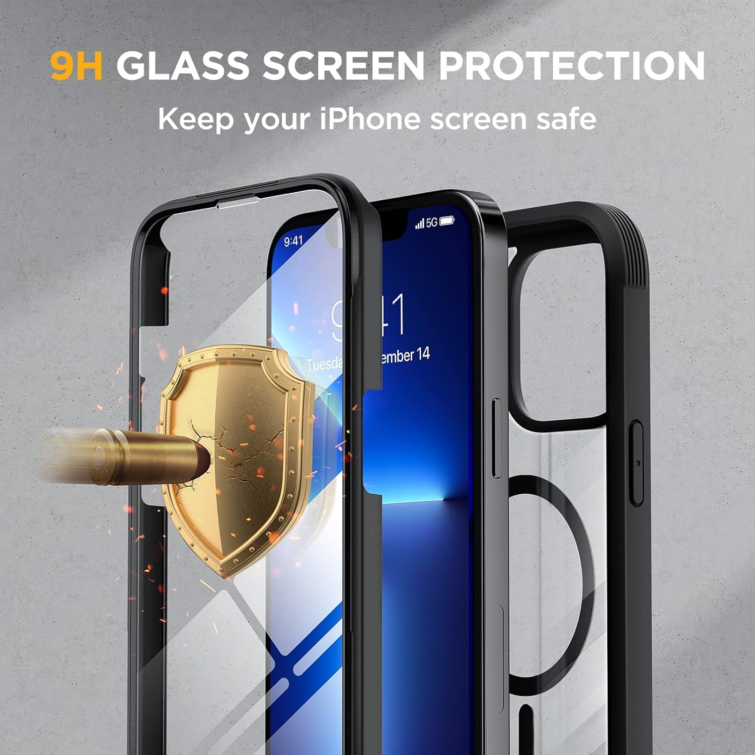 Foto 7 pulgar | Funda Para Teléfono Miracase Magnetic Glass Con Pantalla Para Iphone 13 Pro - Venta Internacional.