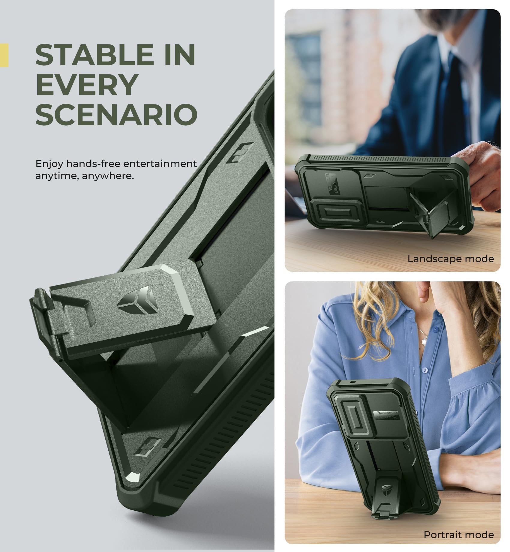 Foto 4 | Funda Dexnor Para Samsung Galaxy S25 Con Funda De Cámara, Color Verde Militar - Venta Internacional.