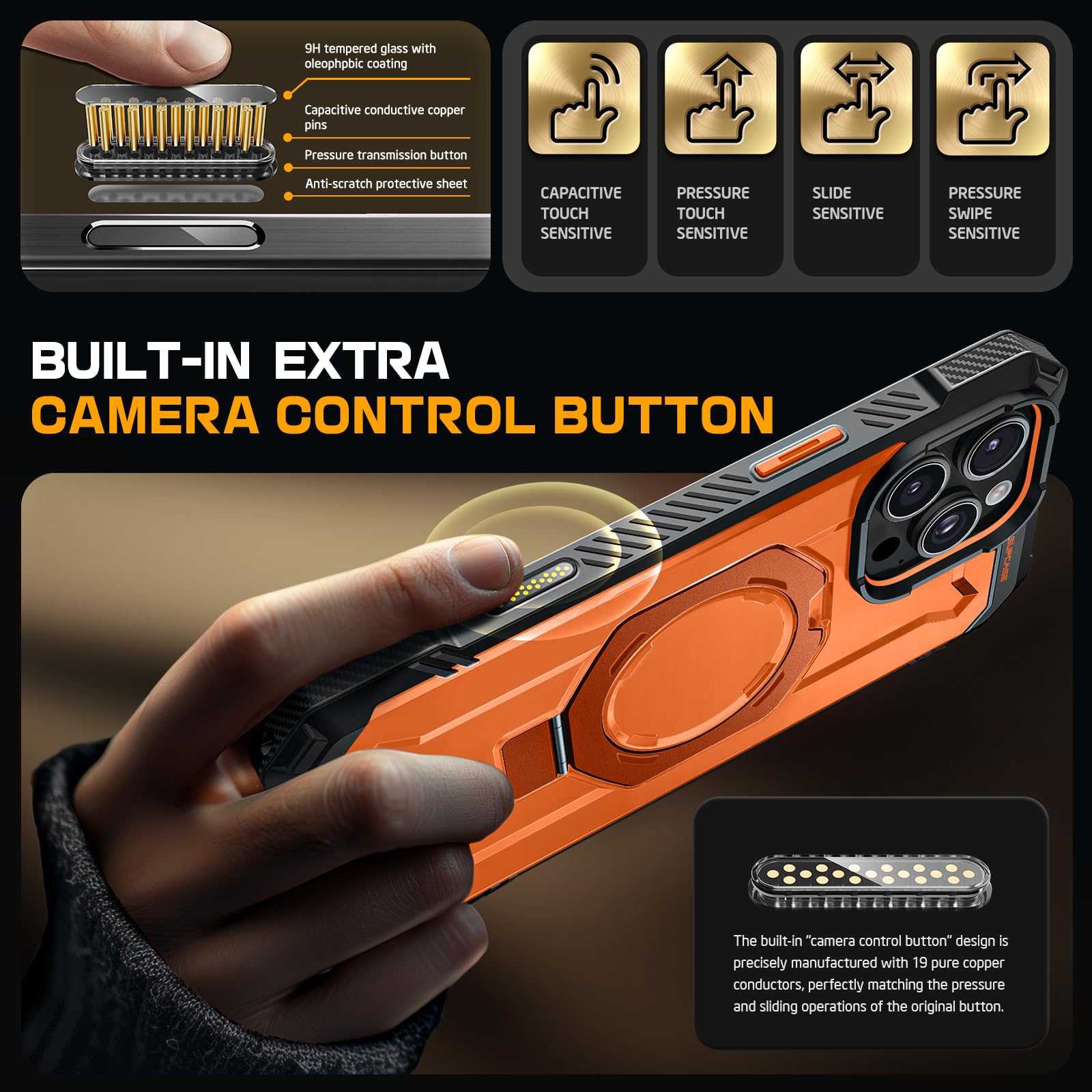 Foto 4 pulgar | Funda Para Teléfono Supcase Unicorn Beetle Grip Para Iphone 16 Pro Max - Venta Internacional.