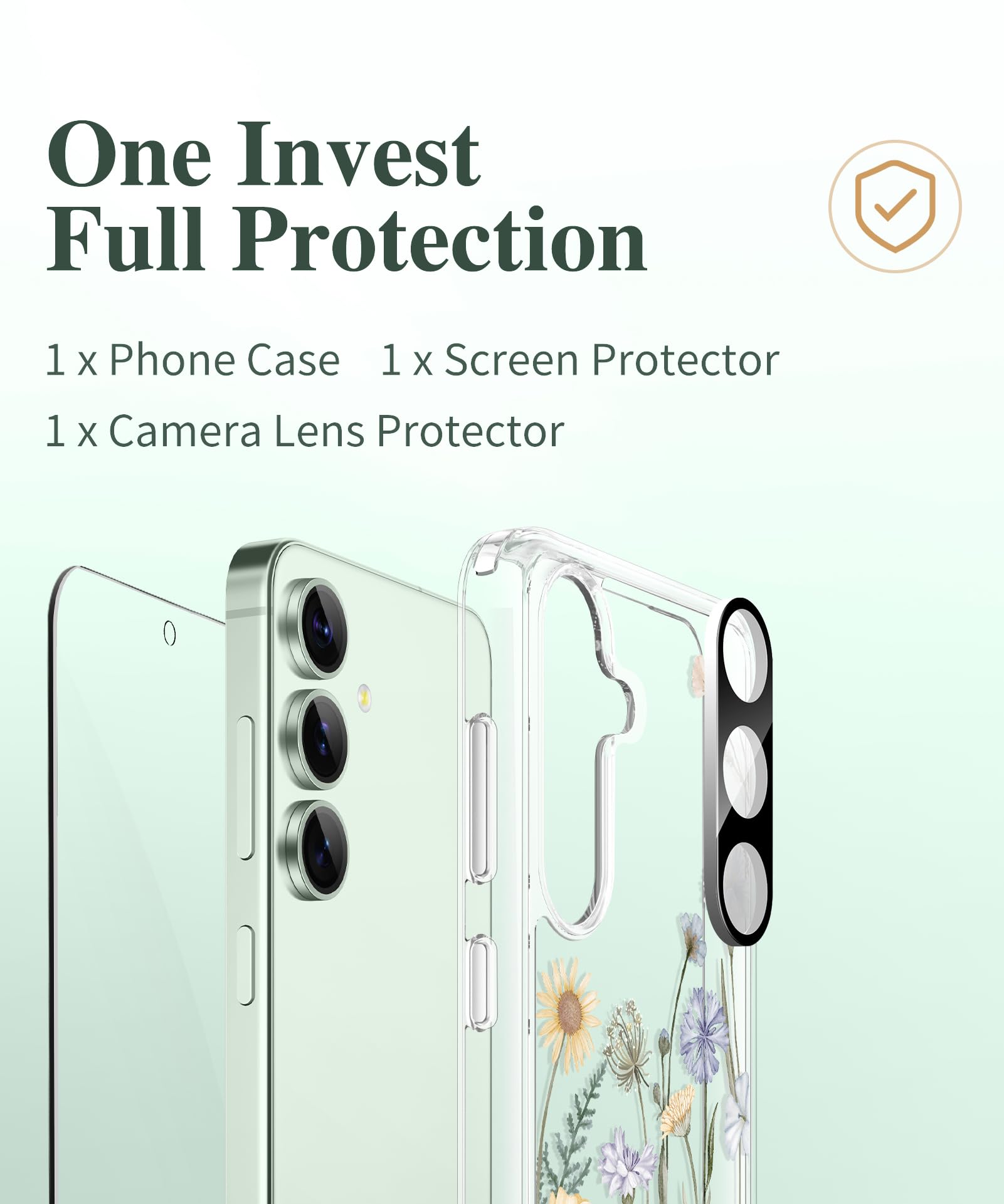Foto 8 pulgar | Funda De Teléfono Gviewin Para Samsung Galaxy S25 Plus Con Protector - Venta Internacional.