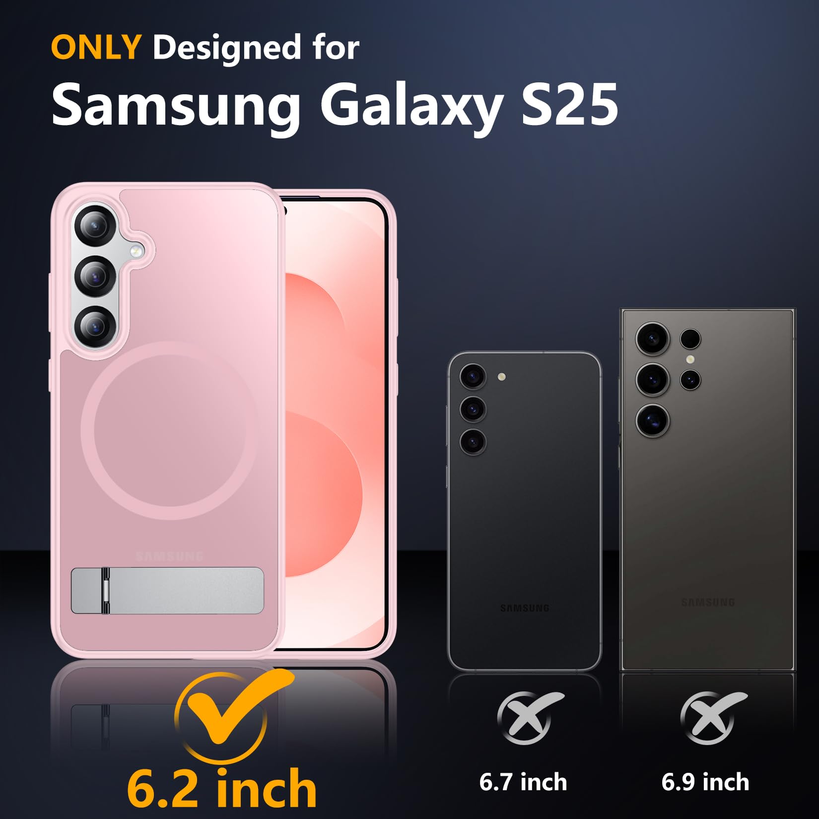 Foto 3 pulgar | Funda Magnética Spidercase Para Samsung Galaxy S25, Color Rosa - Venta Internacional.