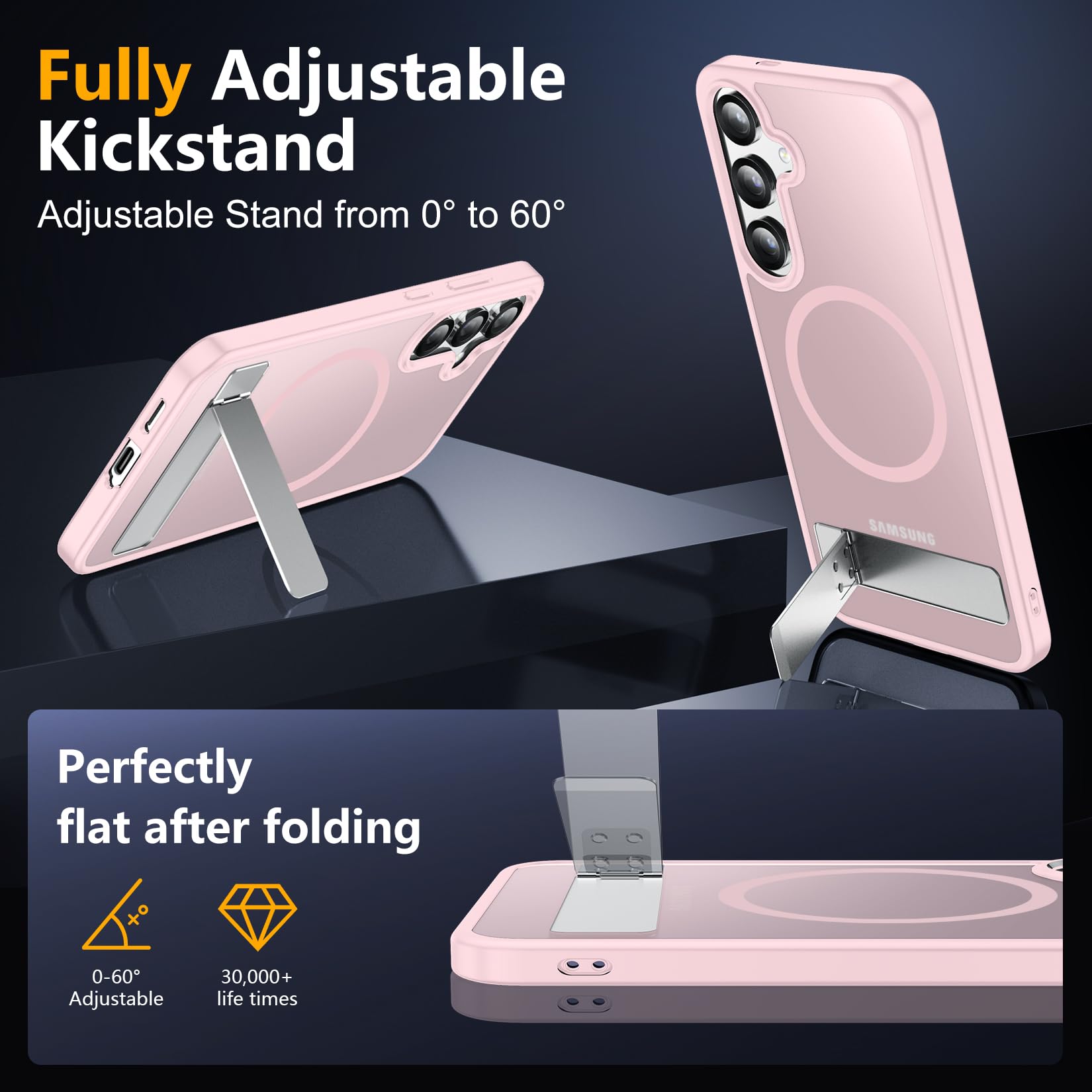 Foto 5 pulgar | Funda Magnética Spidercase Para Samsung Galaxy S25, Color Rosa - Venta Internacional.