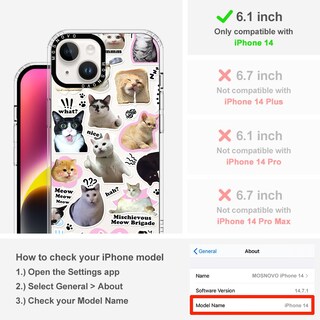 Foto 2 | Funda De Teléfono Mosnovo Para Iphone 14 Buffertech 2m Drop Clear - Venta Internacional.