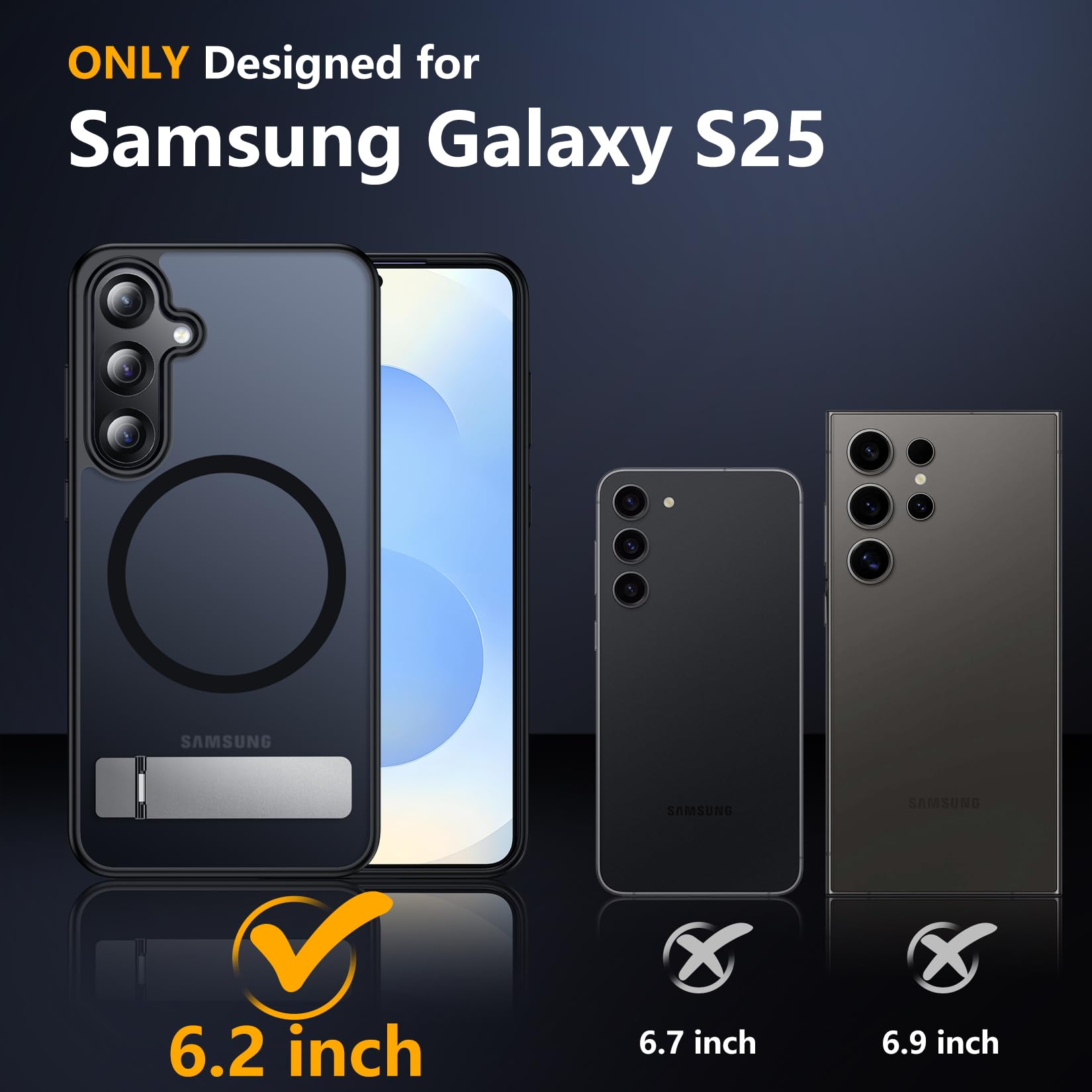 Foto 3 pulgar | Funda Magnética Spidercase Para Samsung Galaxy S25 Negra - Venta Internacional.