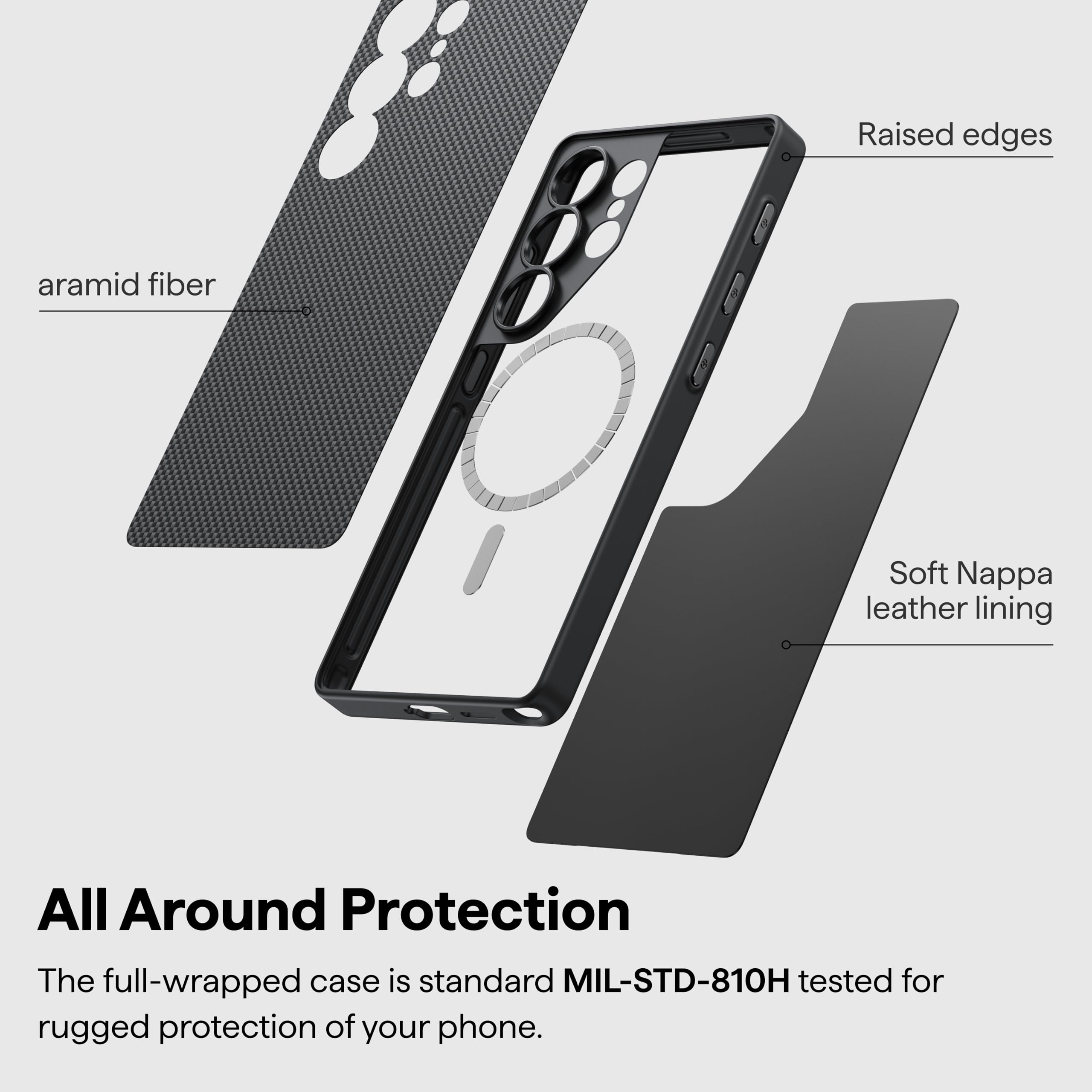 Foto 4 pulgar | Funda Pitaka Para Samsung Galaxy S25 Ultra 6.9'' Negro/gris - Venta Internacional.