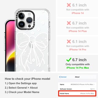 Foto 2 | Funda De Teléfono Mosnovo Para Iphone 14 Pro Max Buffertech Clear - Venta Internacional.