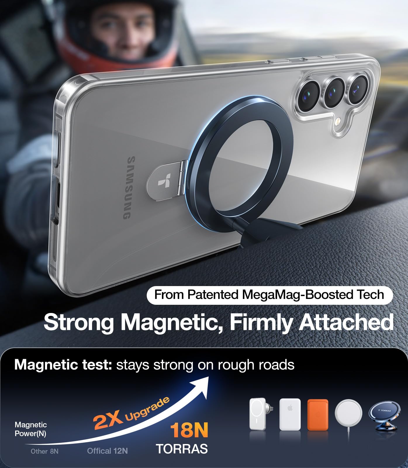 Foto 4 pulgar | Funda De Teléfono Torras Con Soporte Magnético Para Samsung Galaxy S25 Plus - Venta Internacional.