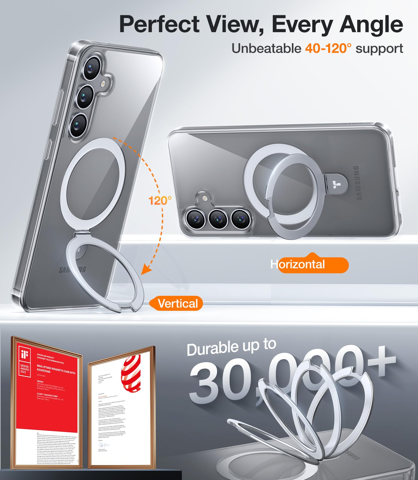 Foto 5 pulgar | Funda De Teléfono Torras Con Soporte Magnético Para Samsung Galaxy S25 Plus - Venta Internacional.