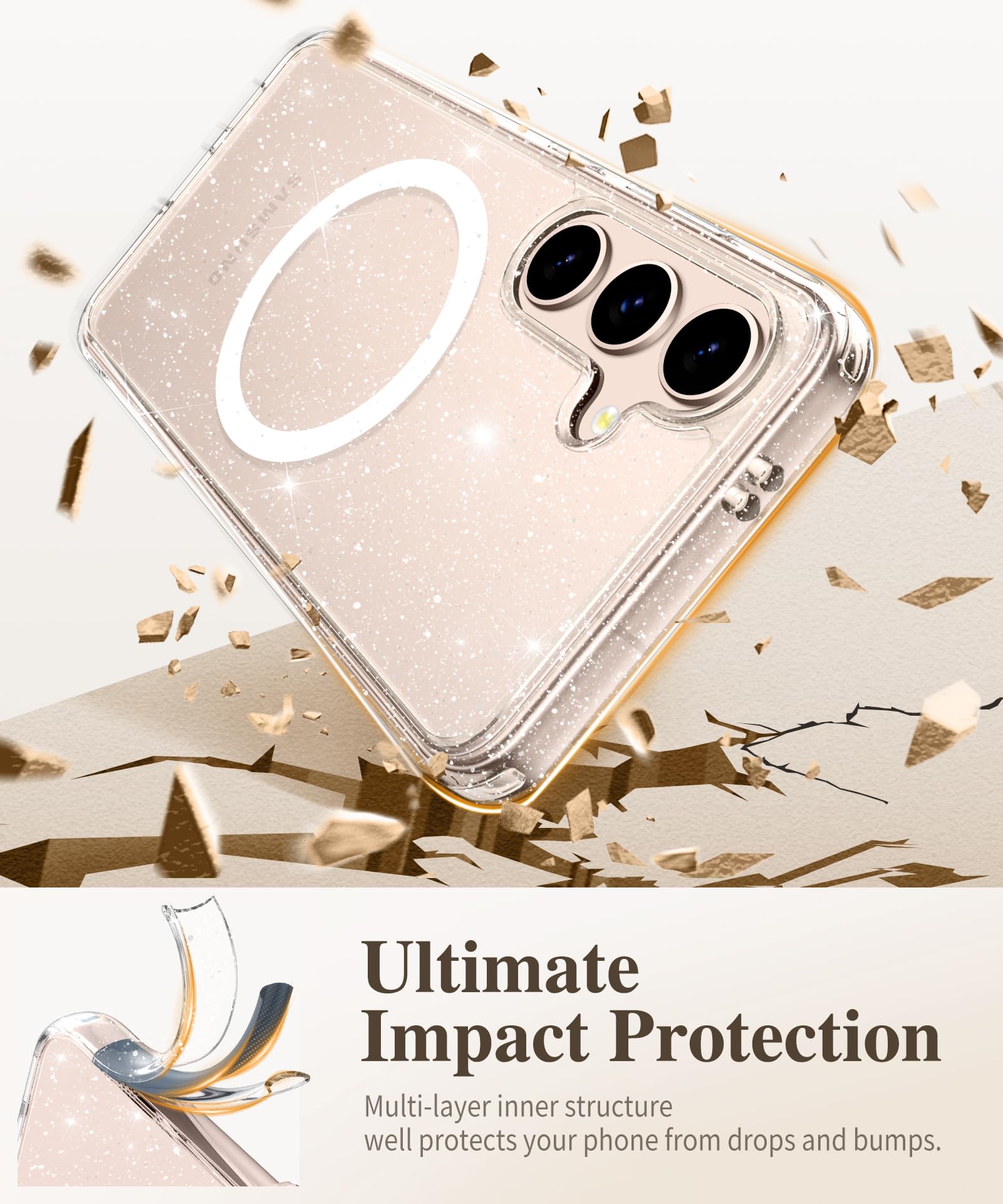 Foto 7 pulgar | Funda De Teléfono Gviewin Para Samsung Galaxy S25 Con Magsafe Clear - Venta Internacional.
