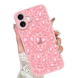 Foto 1 | Funda Kanghar Para Iphone 16 Con Estampado De Leopardo Rosa 6.1 Y Magsafe - Venta Internacional.