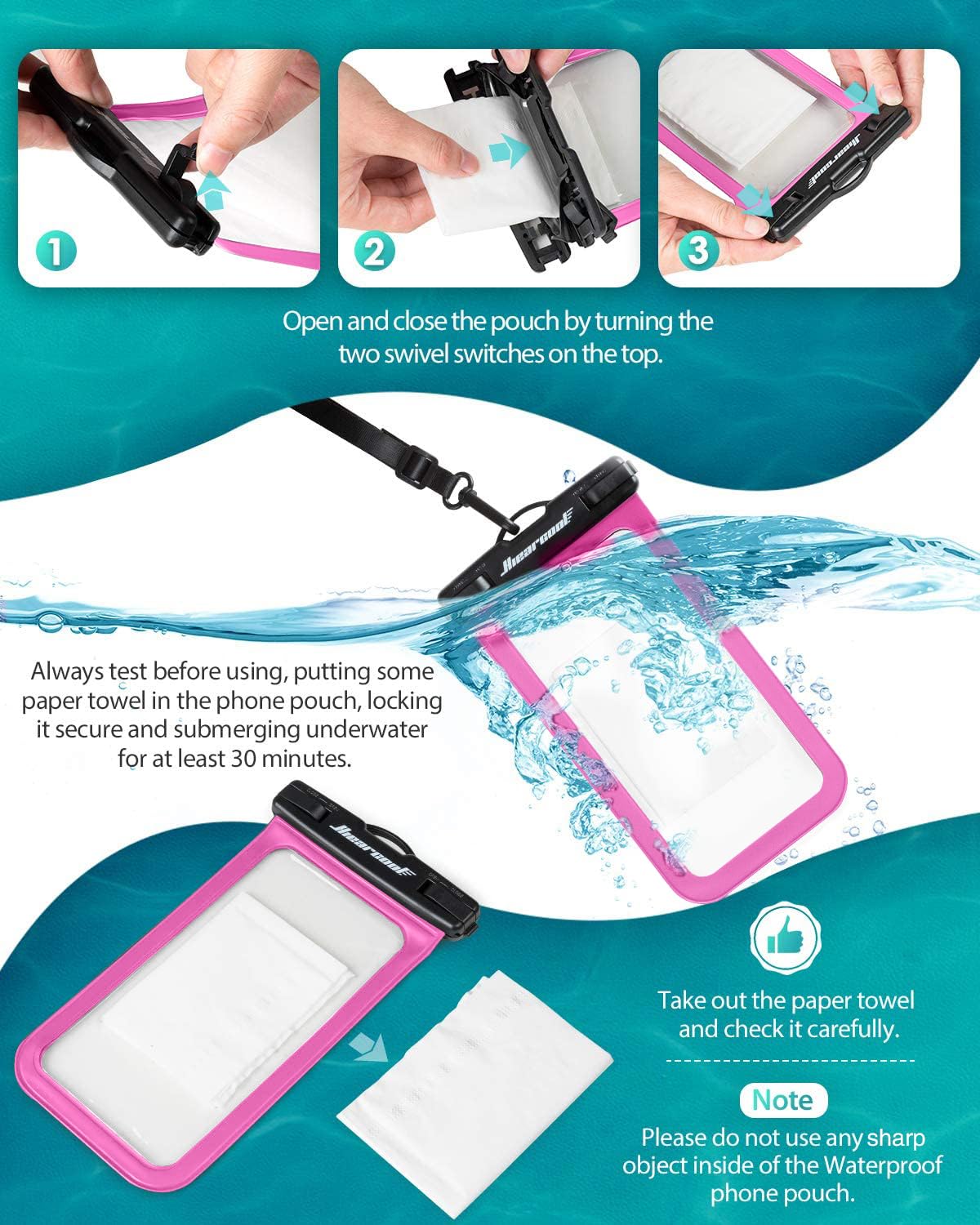 Foto 6 pulgar | Funda Impermeable Hiearcool Para Iphone 16, 15, 14, 13 Pro Max - Venta Internacional.