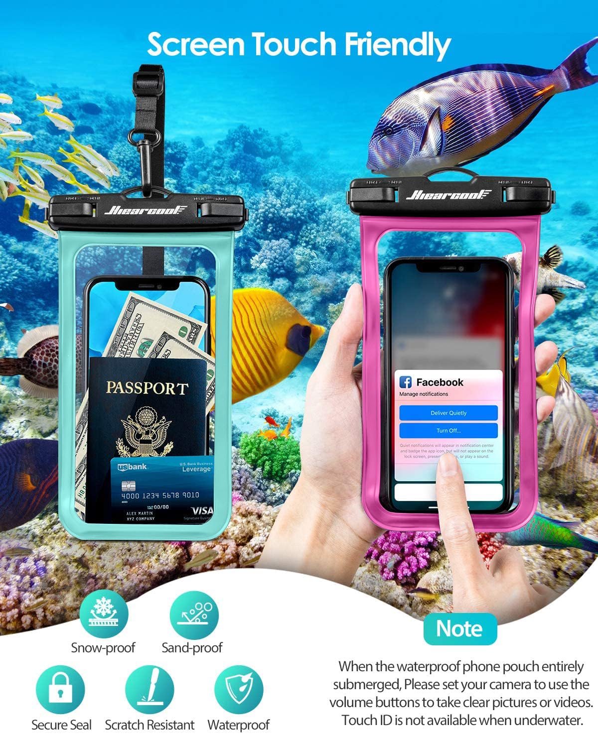 Foto 7 pulgar | Funda Impermeable Hiearcool Para Iphone 16, 15, 14, 13 Pro Max - Venta Internacional.
