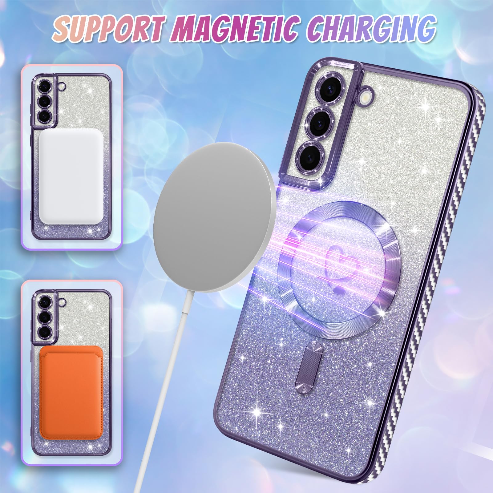 Foto 6 pulgar | Funda Bonoma Para Teléfono Móvil Compatible Con Samsung Galaxy S22, Color Morado - Venta Internacional.