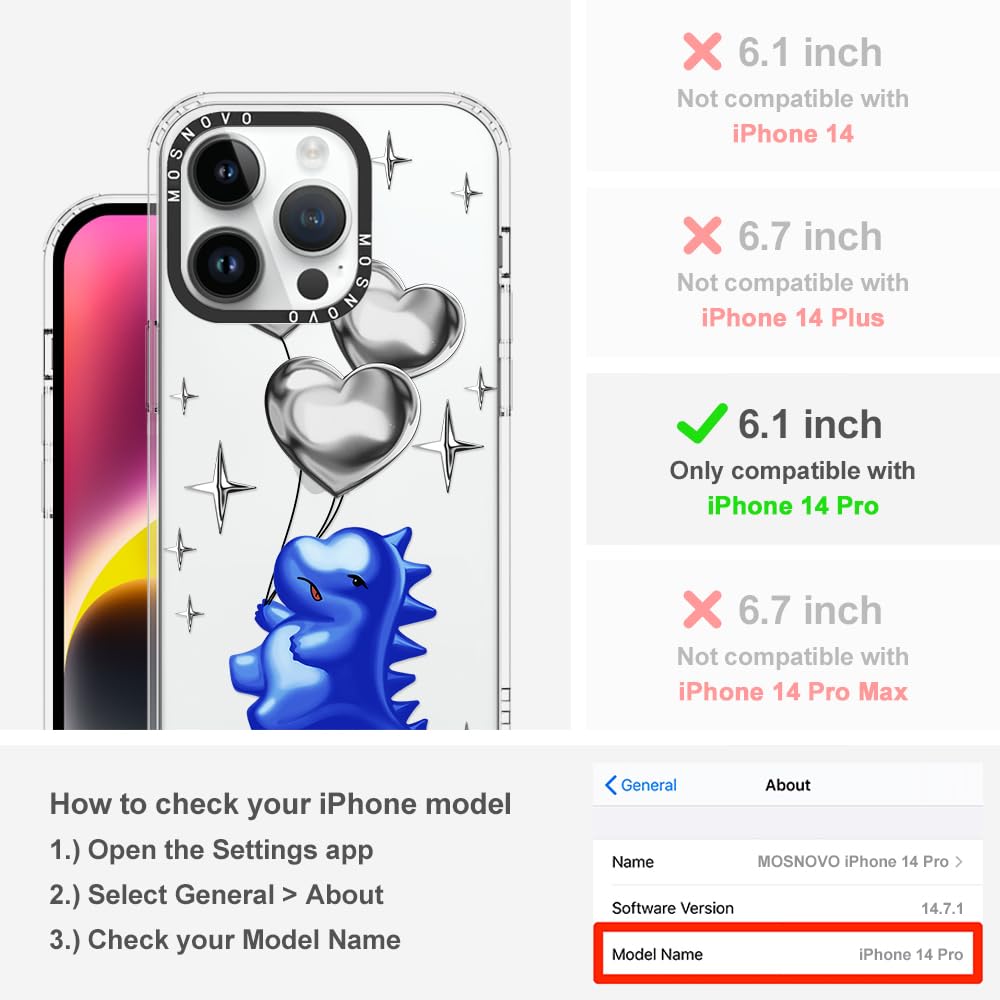 Foto 3 pulgar | Funda De Teléfono Mosnovo Para Iphone 14 Pro Buffertech Clear Tpu - Venta Internacional.