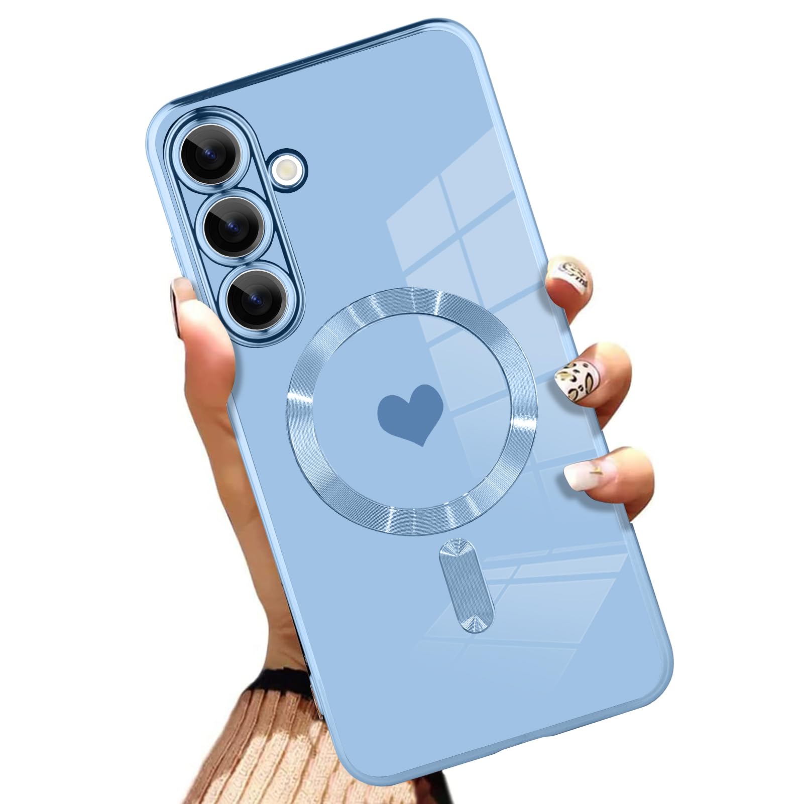 Foto 2 pulgar | Funda Magnética Aigomara Para Samsung Galaxy S25 Blue - Venta Internacional.