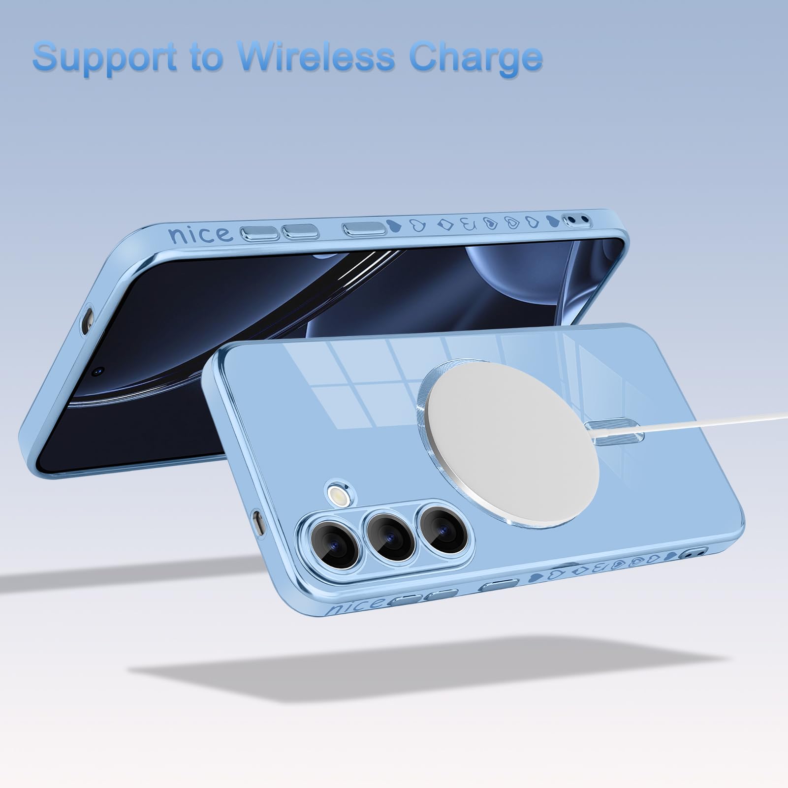 Foto 3 pulgar | Funda Magnética Aigomara Para Samsung Galaxy S25 Blue - Venta Internacional.