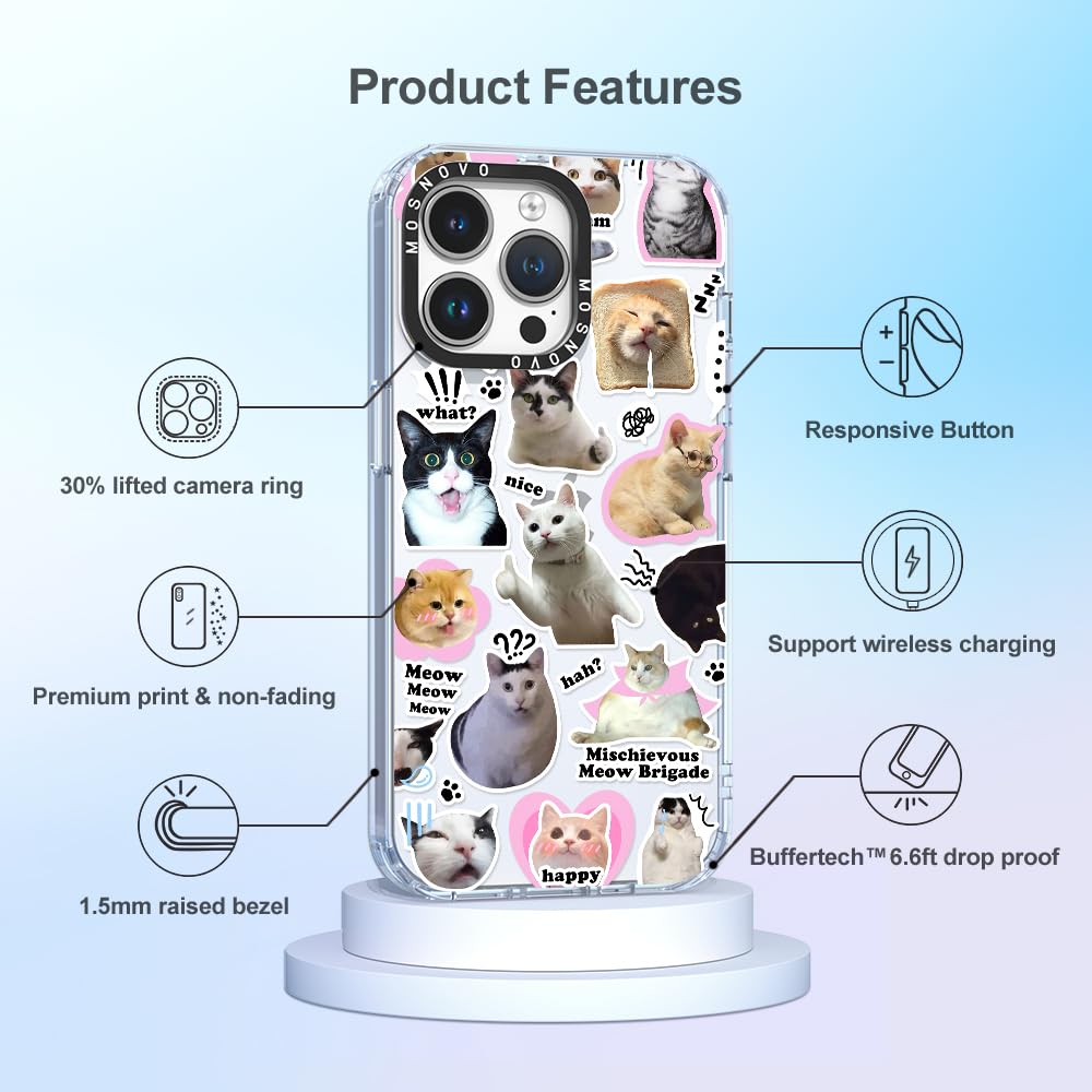 Foto 7 pulgar | Funda De Teléfono Mosnovo Para Iphone 14 Pro Max Buffertech, Tpu Transparente - Venta Internacional.