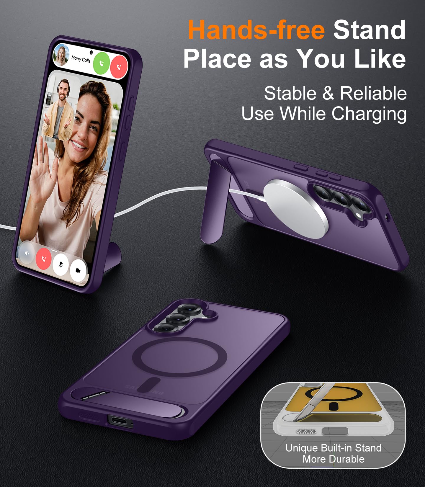 Foto 4 pulgar | Funda Magnética Temdan A Prueba De Golpes Para Samsung Galaxy S25 Plus - Venta Internacional.