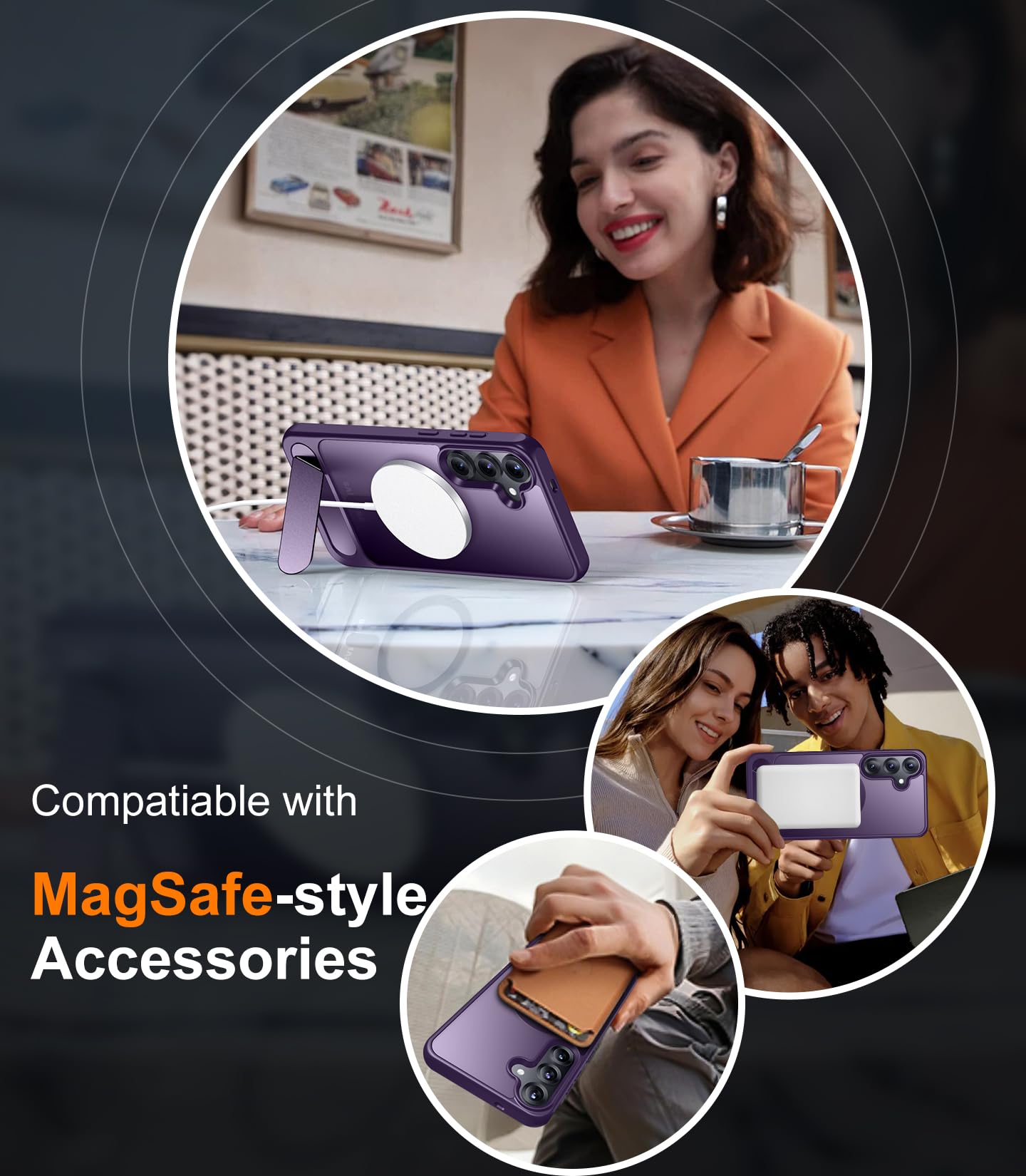 Foto 6 pulgar | Funda Magnética Temdan A Prueba De Golpes Para Samsung Galaxy S25 Plus - Venta Internacional.