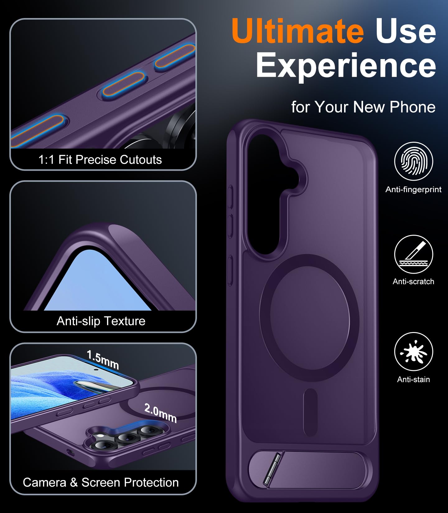 Foto 7 pulgar | Funda Magnética Temdan A Prueba De Golpes Para Samsung Galaxy S25 Plus - Venta Internacional.