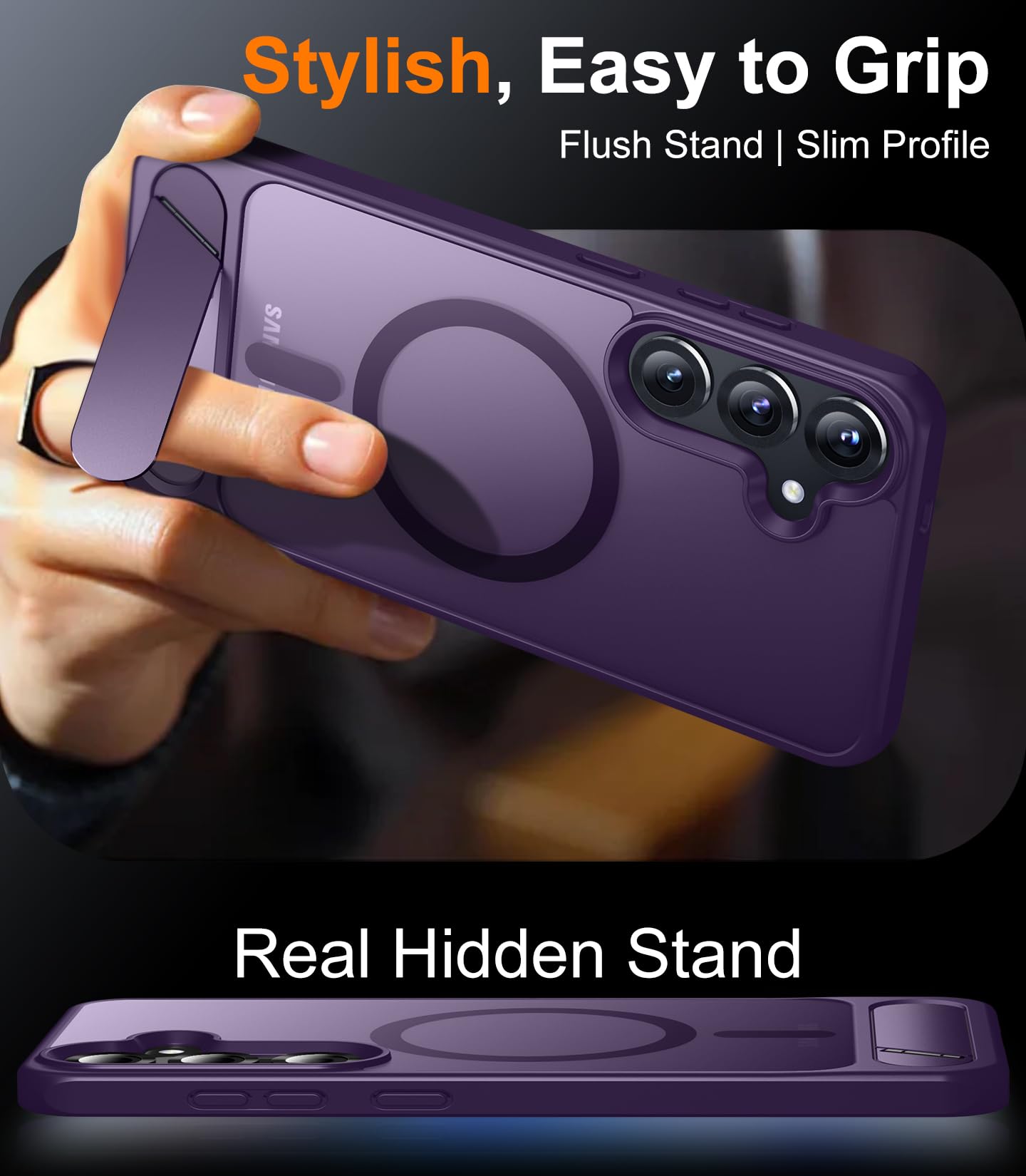 Foto 8 pulgar | Funda Magnética Temdan A Prueba De Golpes Para Samsung Galaxy S25 Plus - Venta Internacional.