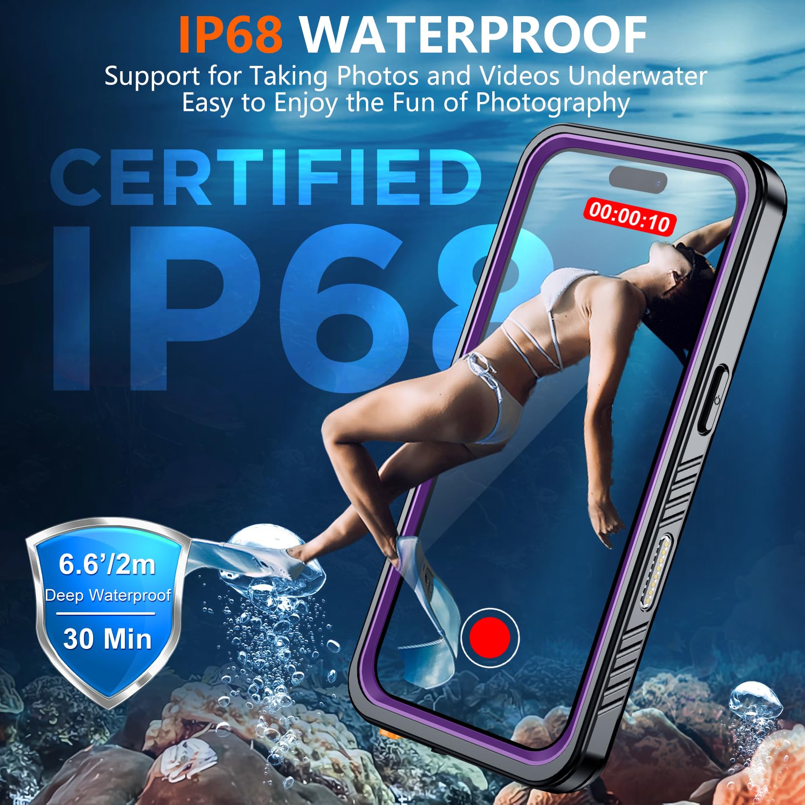 Foto 4 pulgar | Funda De Teléfono Spidercase Magnética Impermeable Para Iphone 16 Pro - Venta Internacional.
