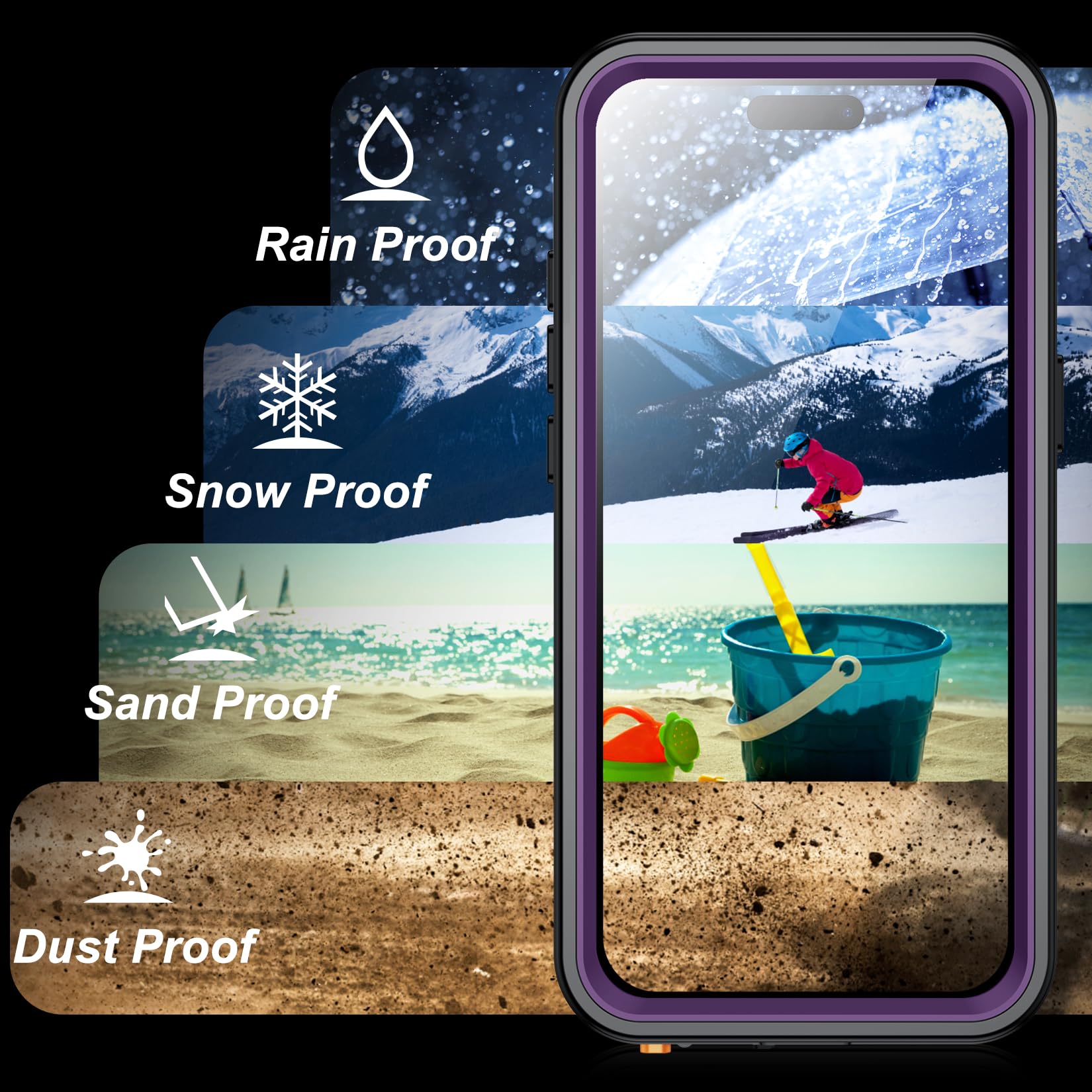 Foto 8 pulgar | Funda De Teléfono Spidercase Magnética Impermeable Para Iphone 16 Pro - Venta Internacional.