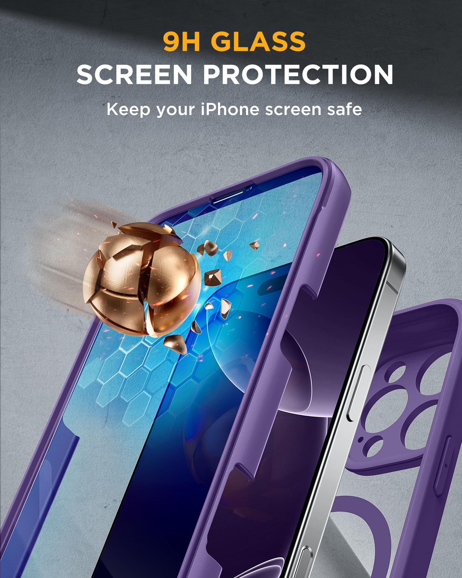 Foto 5 pulgar | Funda Para Teléfono Miracase Diseñada Para Iphone 16 Pro Max, Color Morado - Venta Internacional.