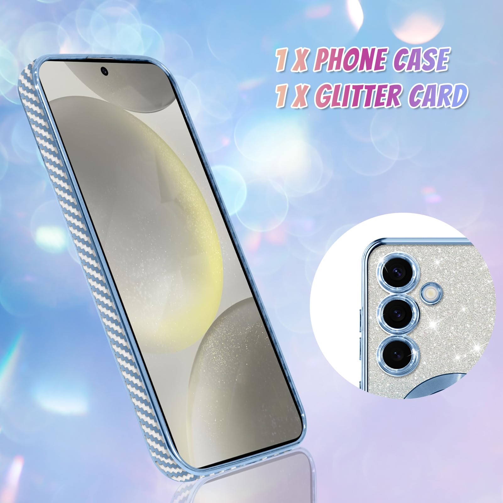 Foto 3 pulgar | Funda Bonoma Para Teléfono Móvil Compatible Con Samsung Galaxy S24, Color Azul - Venta Internacional.