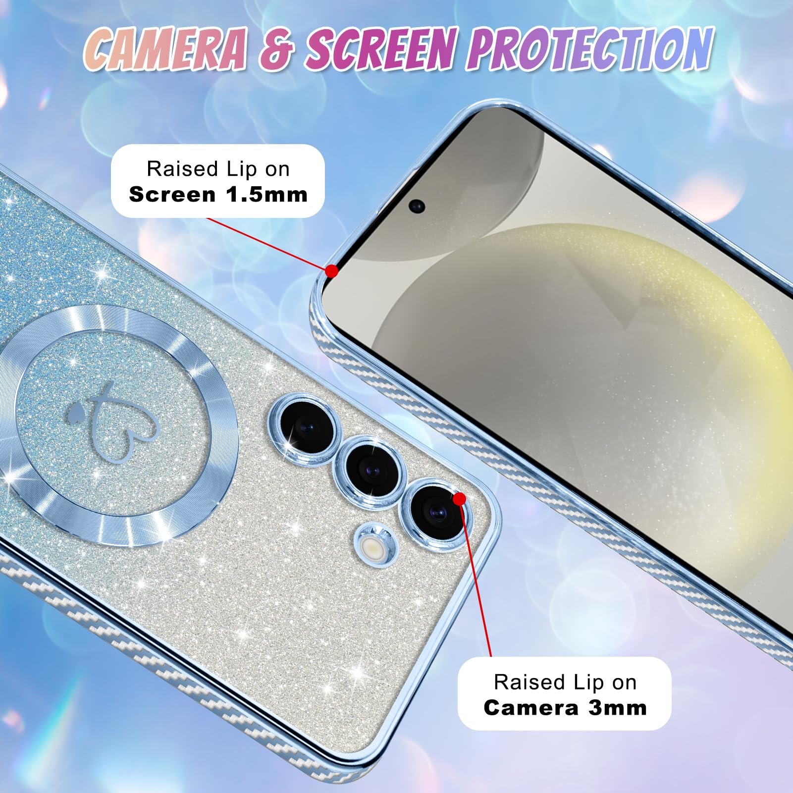 Foto 5 pulgar | Funda Bonoma Para Teléfono Móvil Compatible Con Samsung Galaxy S24, Color Azul - Venta Internacional.