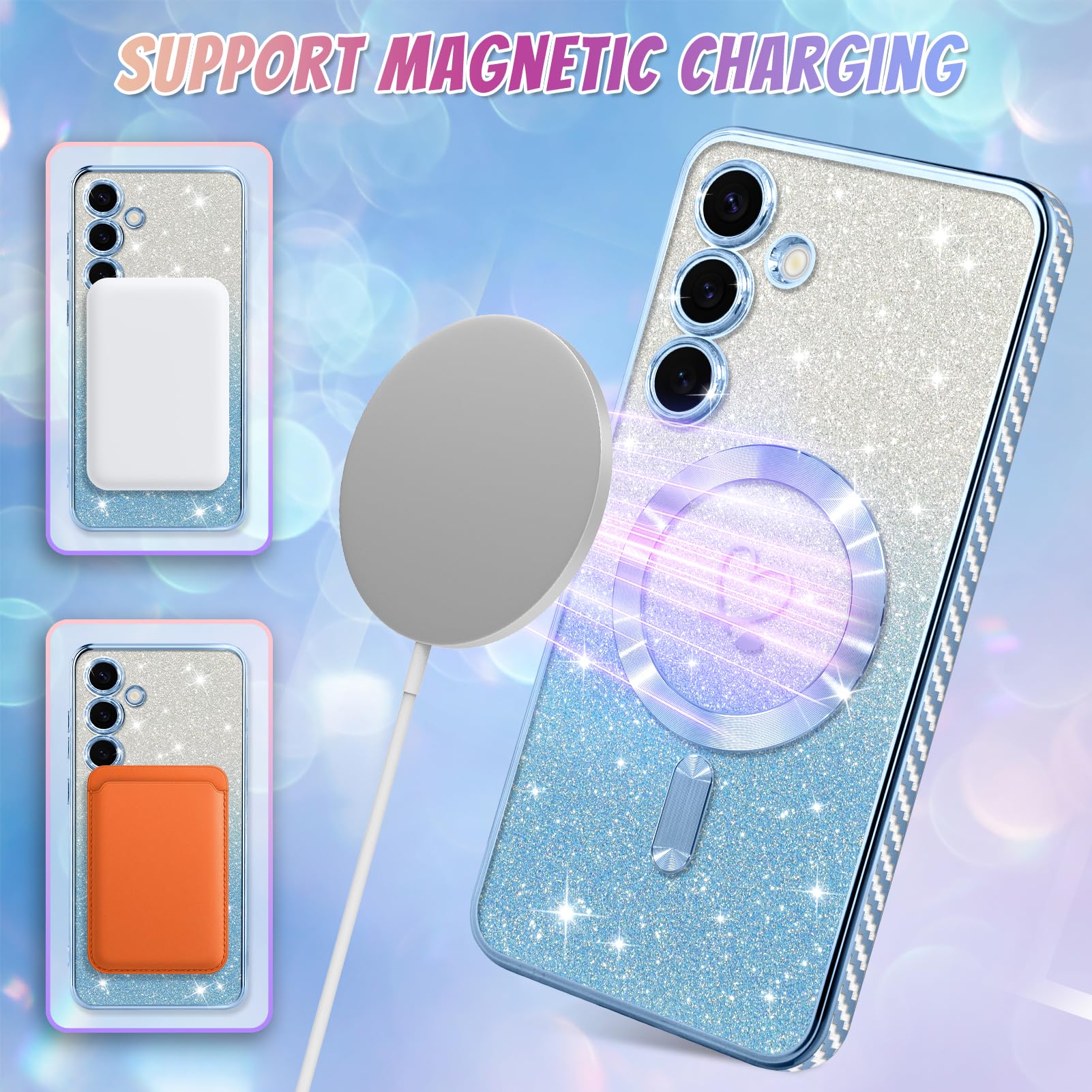 Foto 6 pulgar | Funda Bonoma Para Teléfono Móvil Compatible Con Samsung Galaxy S24, Color Azul - Venta Internacional.