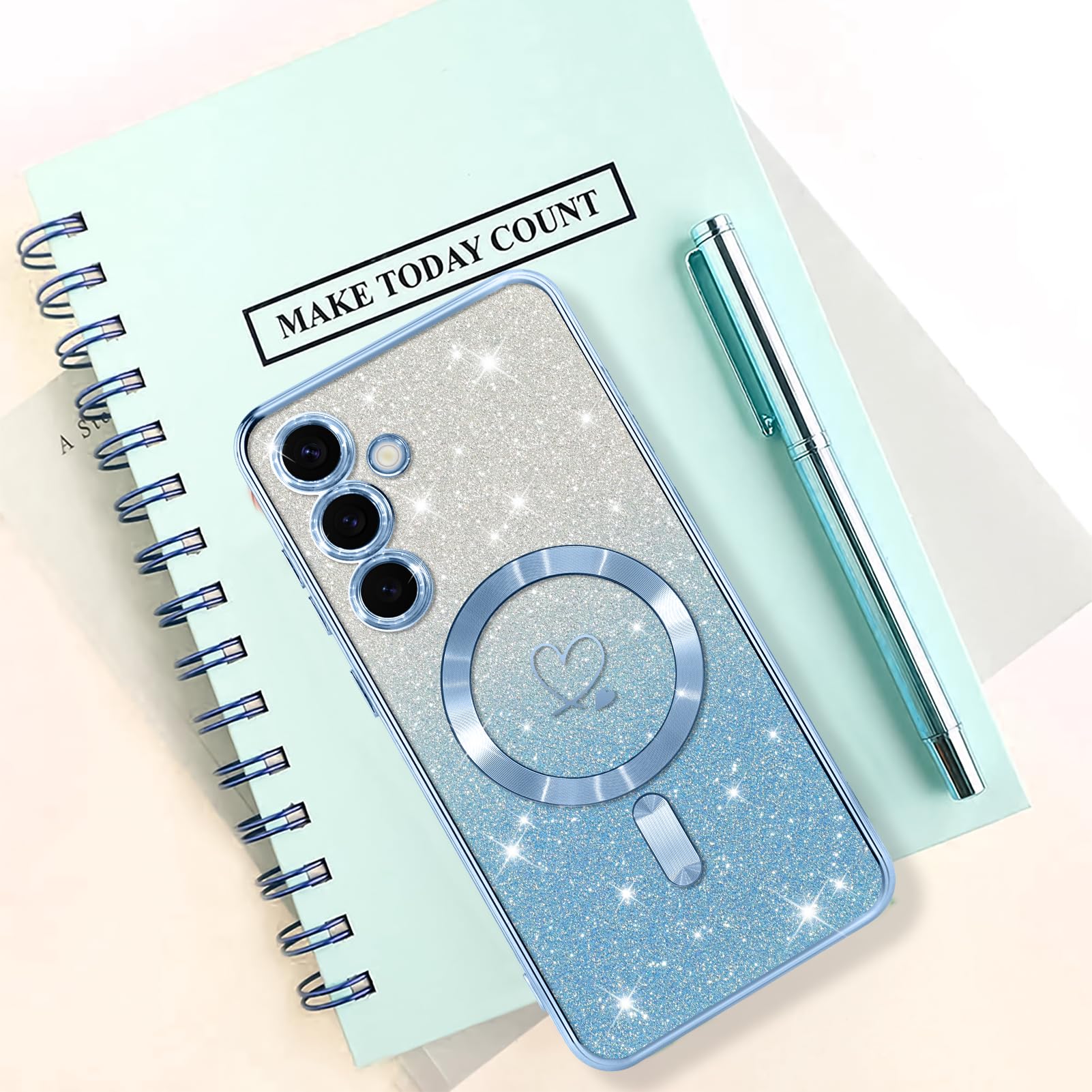 Foto 7 pulgar | Funda Bonoma Para Teléfono Móvil Compatible Con Samsung Galaxy S24, Color Azul - Venta Internacional.