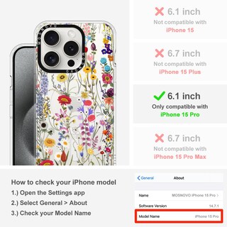 Foto 2 | Funda De Teléfono Mosnovo Buffertech A Prueba De Golpes Para Iphone 15 Pro - Venta Internacional.