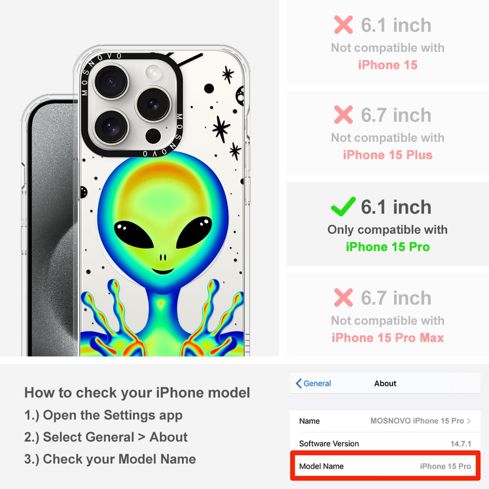 Foto 3 pulgar | Funda Para Teléfono Mosnovo Compatible Con Iphone 15 Pro Clear - Venta Internacional.