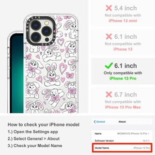 Foto 2 | Funda De Teléfono Mosnovo Compatible Con Iphone 13 Pro Bunnies - Venta Internacional.