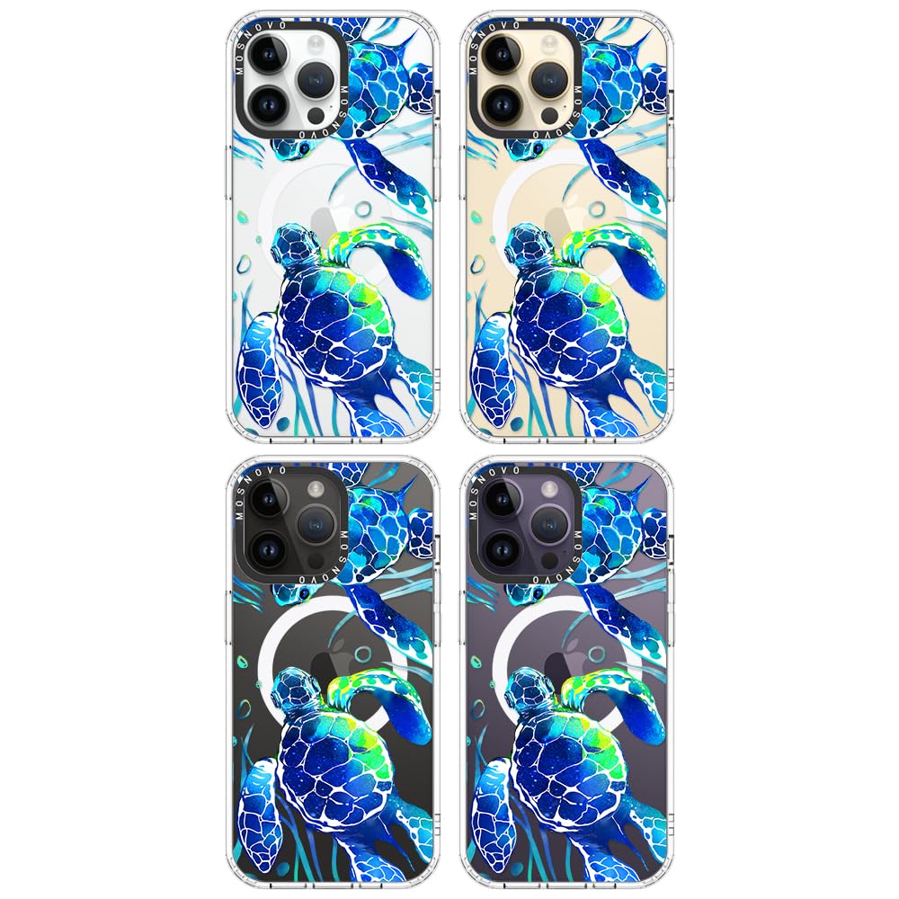 Foto 4 pulgar | Funda De Teléfono Mosnovo Para Iphone 14 Pro Max, Diseño De Tortugas Marinas - Venta Internacional.