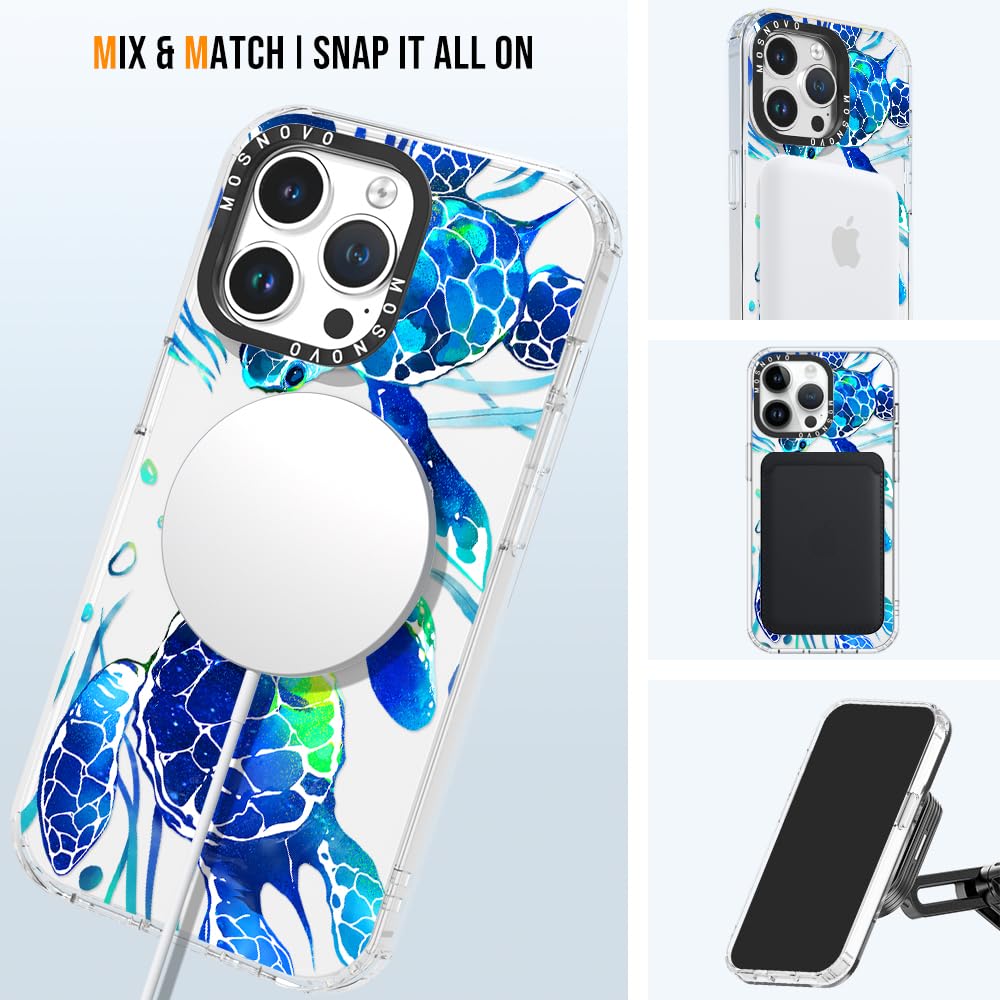 Foto 6 pulgar | Funda De Teléfono Mosnovo Para Iphone 14 Pro Max, Diseño De Tortugas Marinas - Venta Internacional.