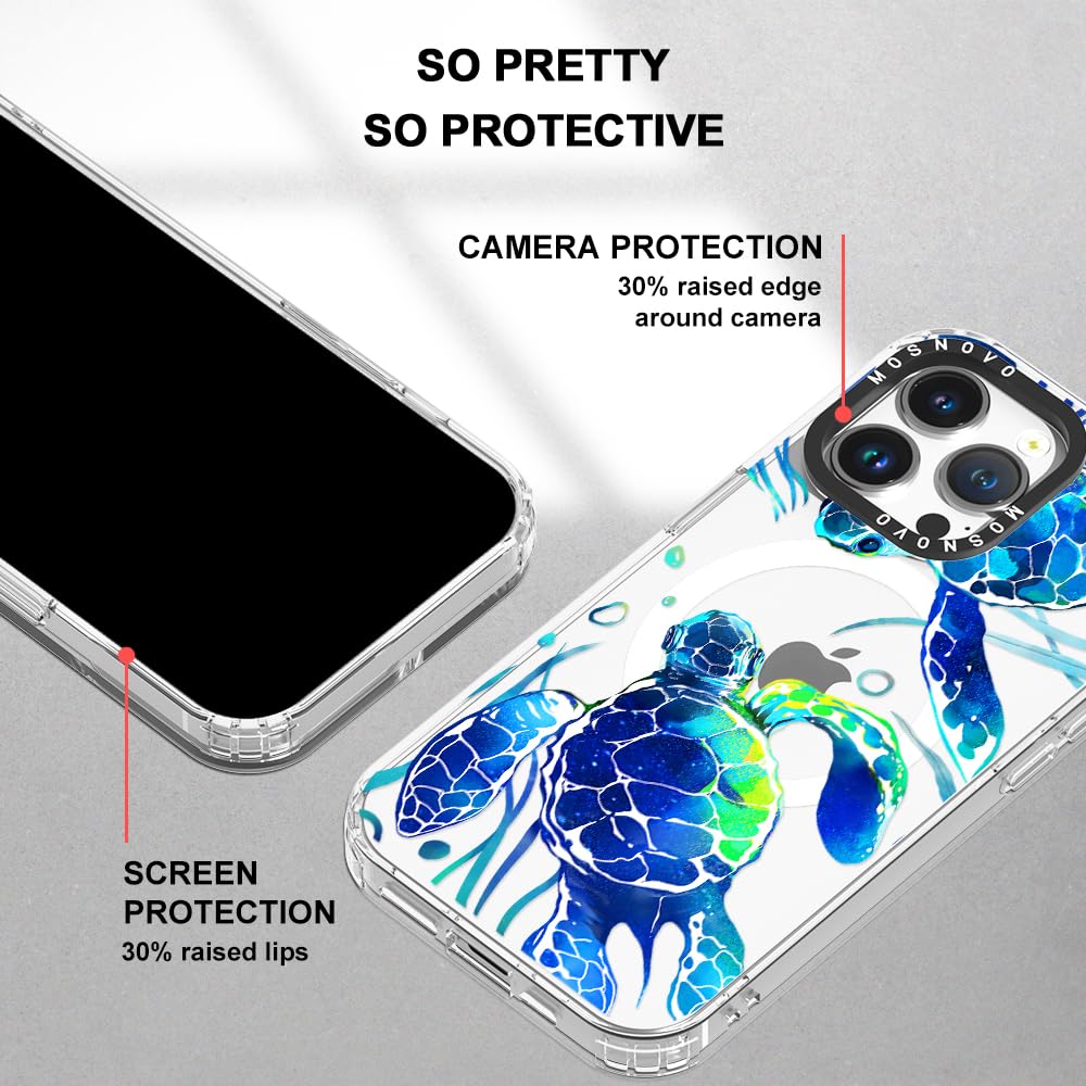 Foto 7 pulgar | Funda De Teléfono Mosnovo Para Iphone 14 Pro Max, Diseño De Tortugas Marinas - Venta Internacional.