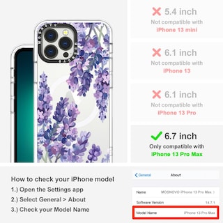 Foto 2 | Funda De Teléfono Mosnovo Buffertech A Prueba De Golpes Para Iphone 13 Pro M - Venta Internacional.