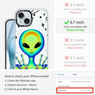 Foto 2 | Funda De Teléfono Mosnovo Buffertech A Prueba De Golpes Para Iphone 15 Plus - Venta Internacional.