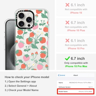Foto 2 | Funda De Teléfono Mosnovo Compatible Con Iphone 15 Pro Max Clear - Venta Internacional.