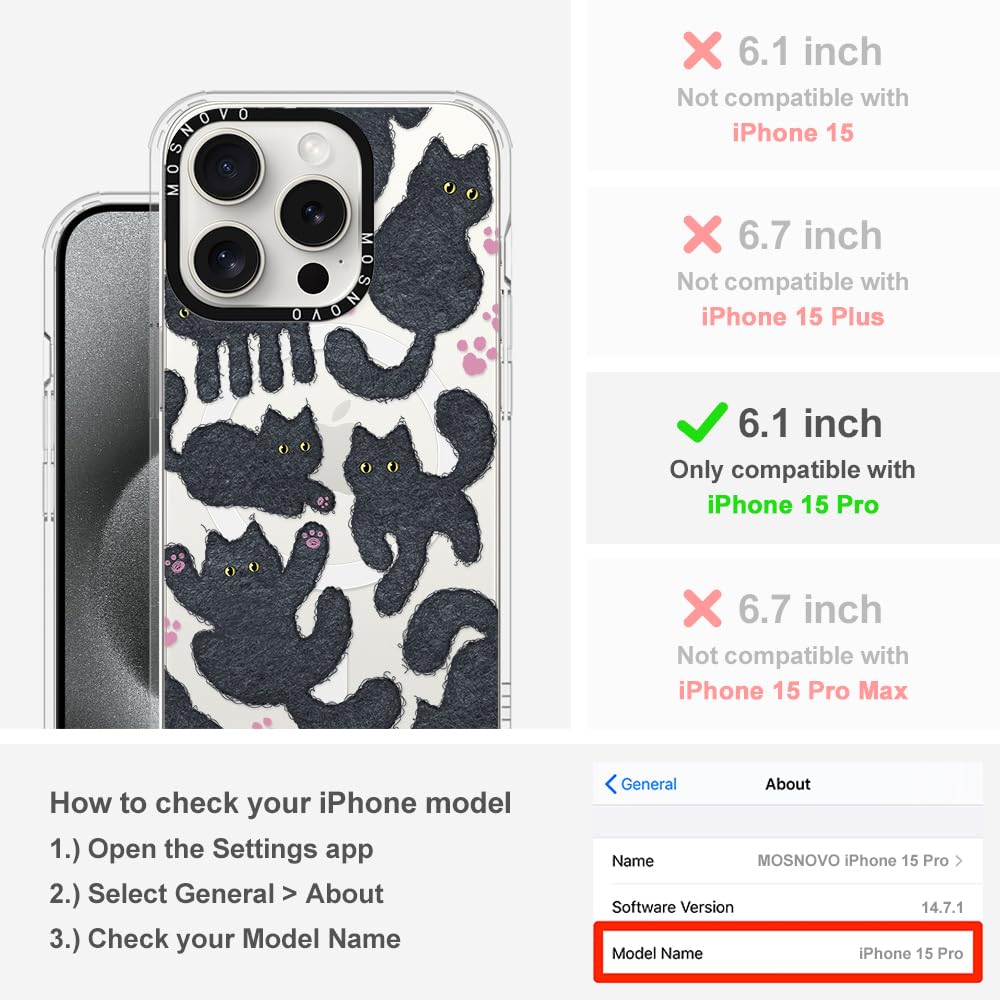 Foto 3 pulgar | Funda Para Teléfono Mosnovo Compatible Con Iphone 15 Pro Negra - Venta Internacional.