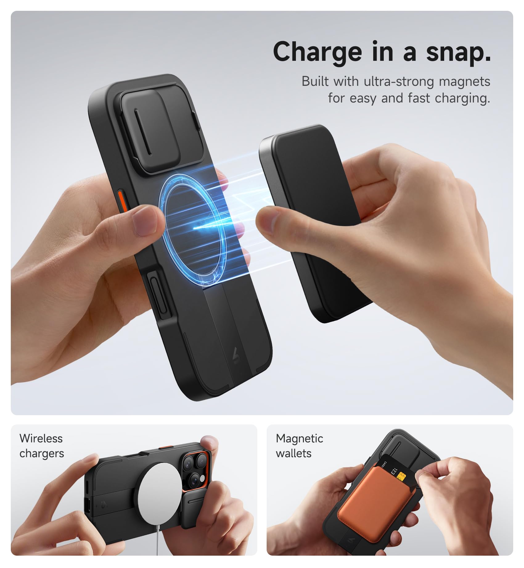 Foto 4 pulgar | Funda Suritch Para Iphone 16 Pro Con Cámara Deslizante Negra - Venta Internacional.