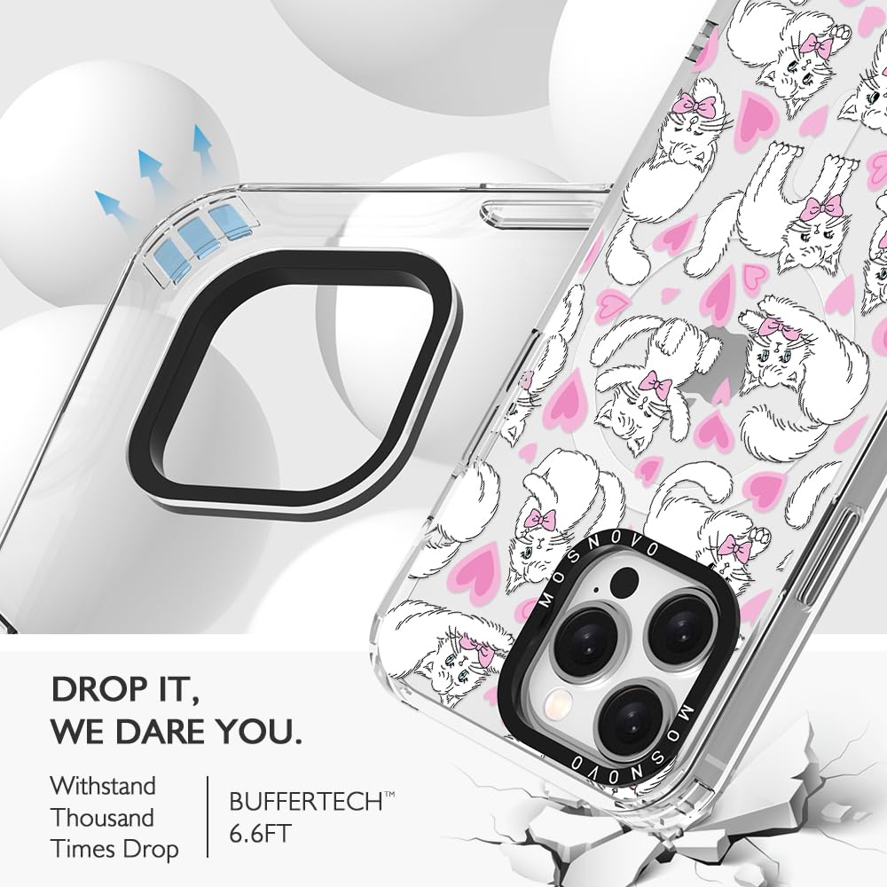 Foto 8 pulgar | Funda De Teléfono Mosnovo Para Iphone 15 Pro Max, Diseño Transparente De Gatitos - Venta Internacional.